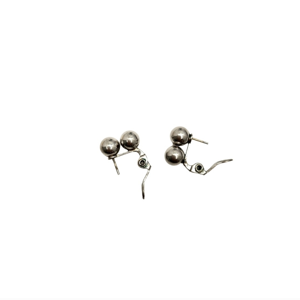 LEWIS SEGAL Vintage Estate Silver Tone Earrings Drop Dangle Pierced